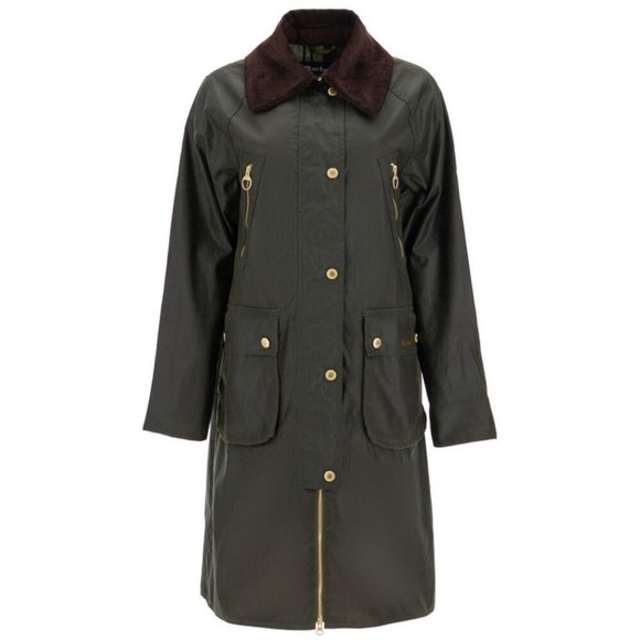 Barbour Women's Ebberston Long Waxed - Picture 1 of 7
